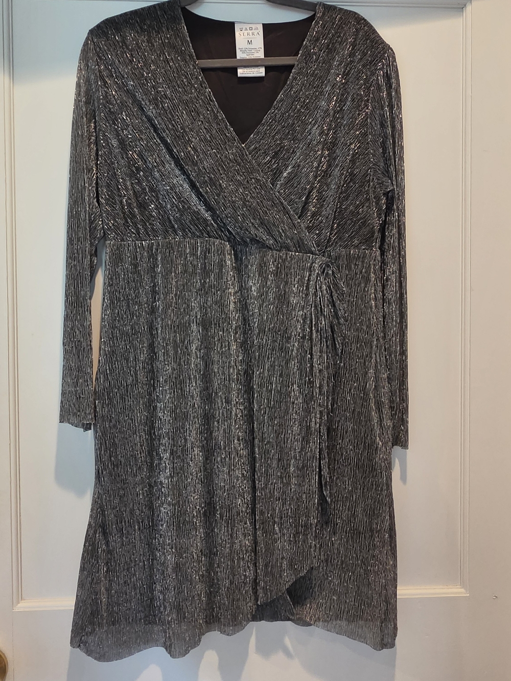 Serra Silver Metallic Dress
